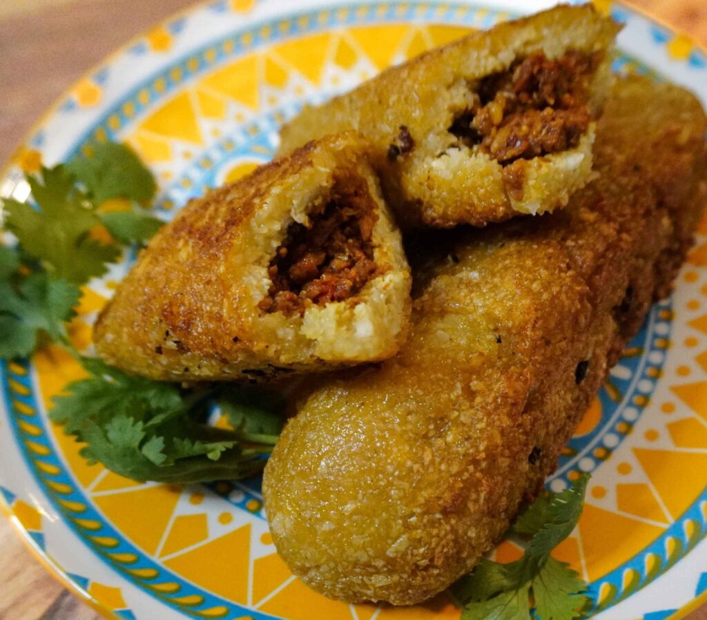 Alcapurrias con carne vegetal