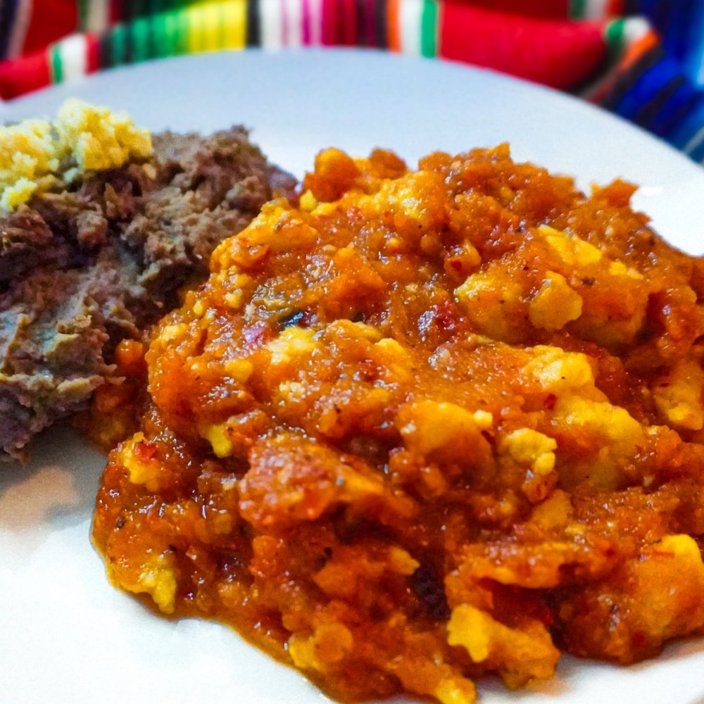 Huevo albañil vegano