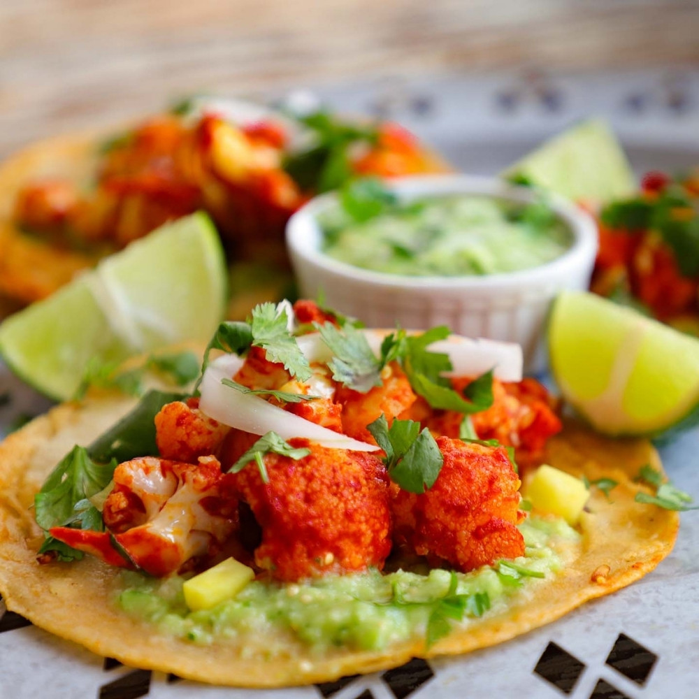 Tacos al pastor de coliflor
