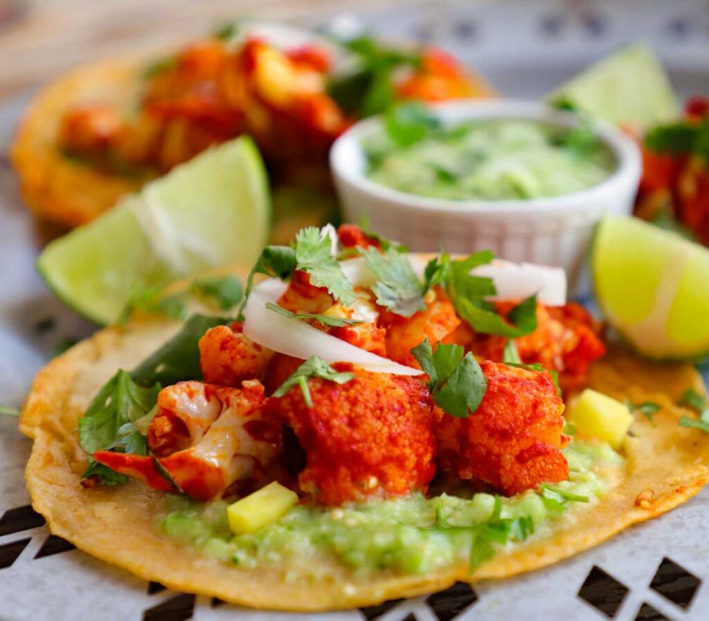 Tacos al pastor de coliflor