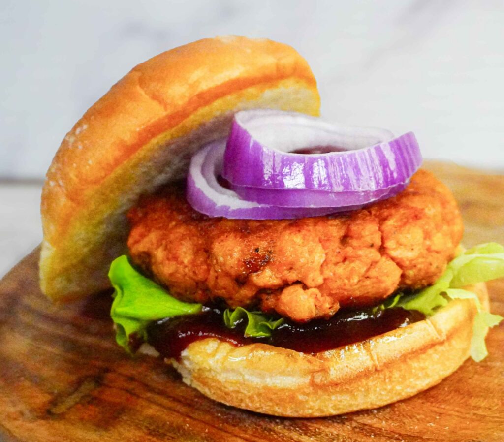 Hamburguesa de soya con barbacoa