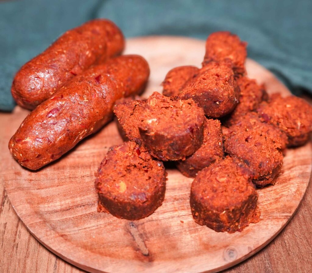Chorizo vegano de frijol rojo