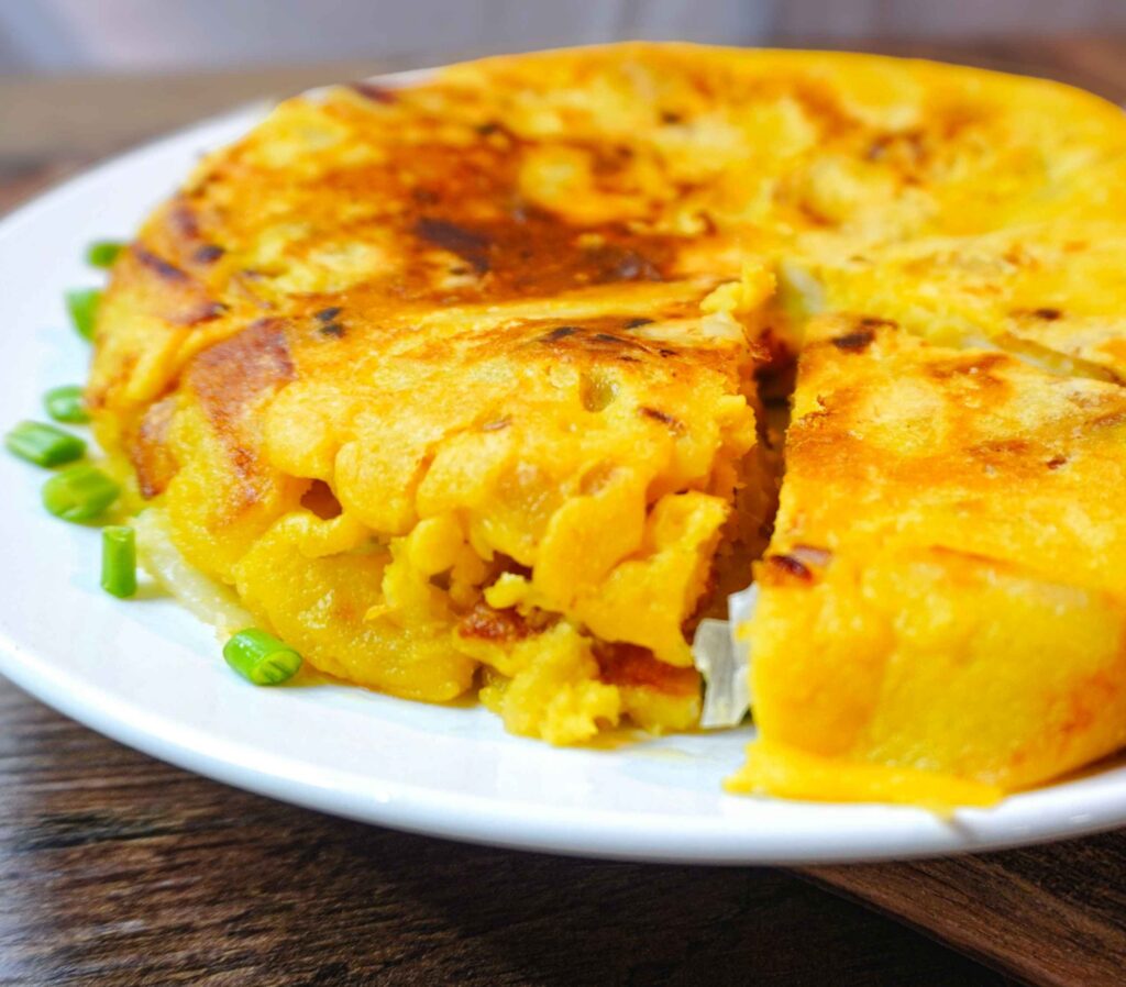Tortilla de patatas vegana