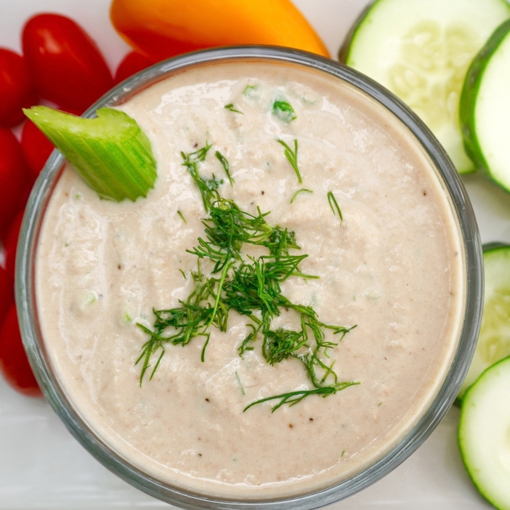 Aderezo ranch vegano con grasas saludables