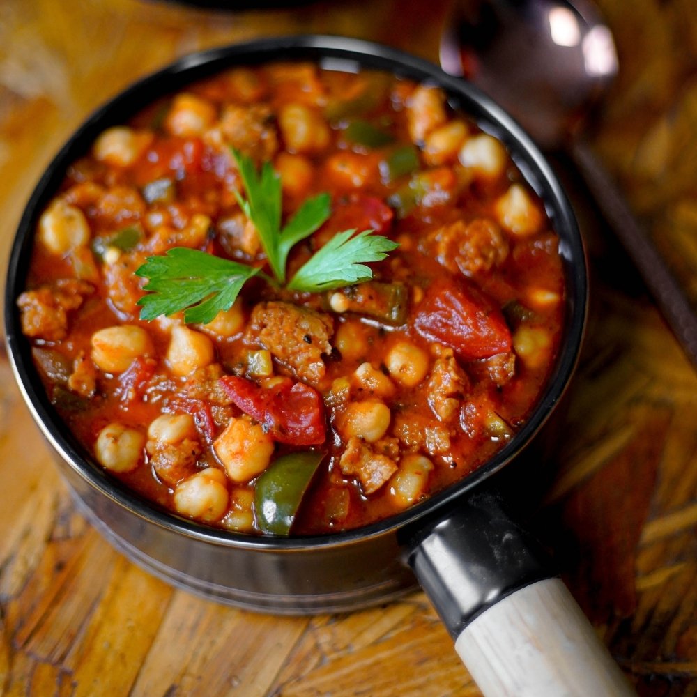 Chili de garbanzos a la mexicana