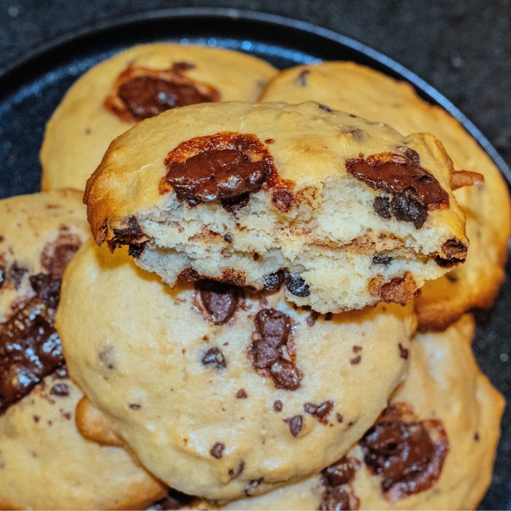 Galletas veganas con chispas de chocolate (altas en fibra)