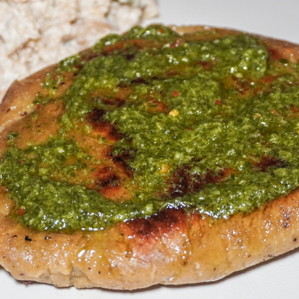 Pollo vegano casero de seitán con garbanzos