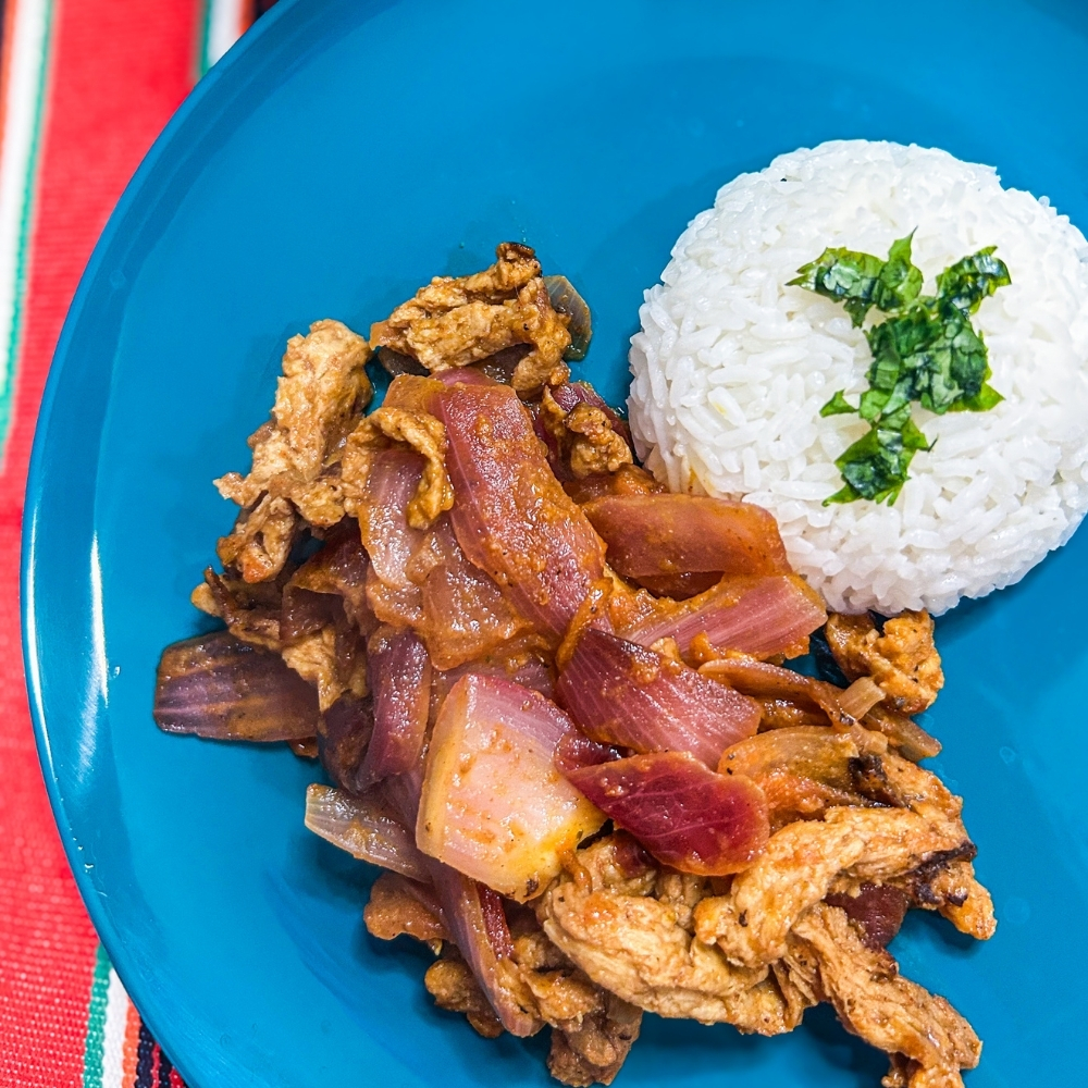 Pollo saltado vegano