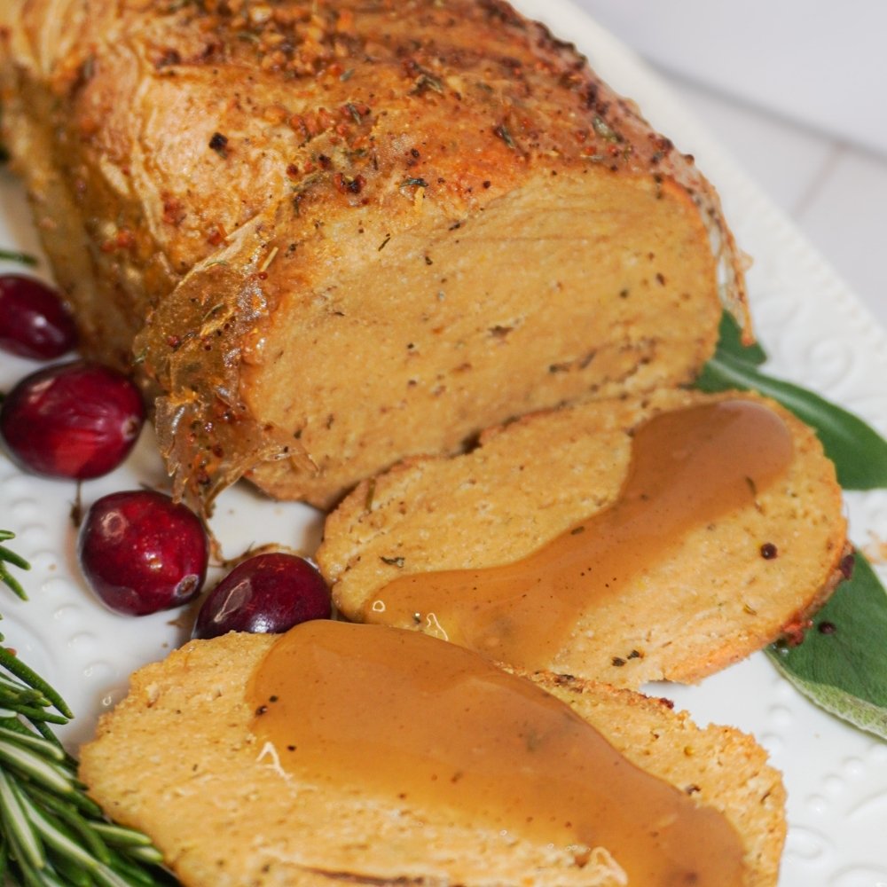 Pavo vegano asado